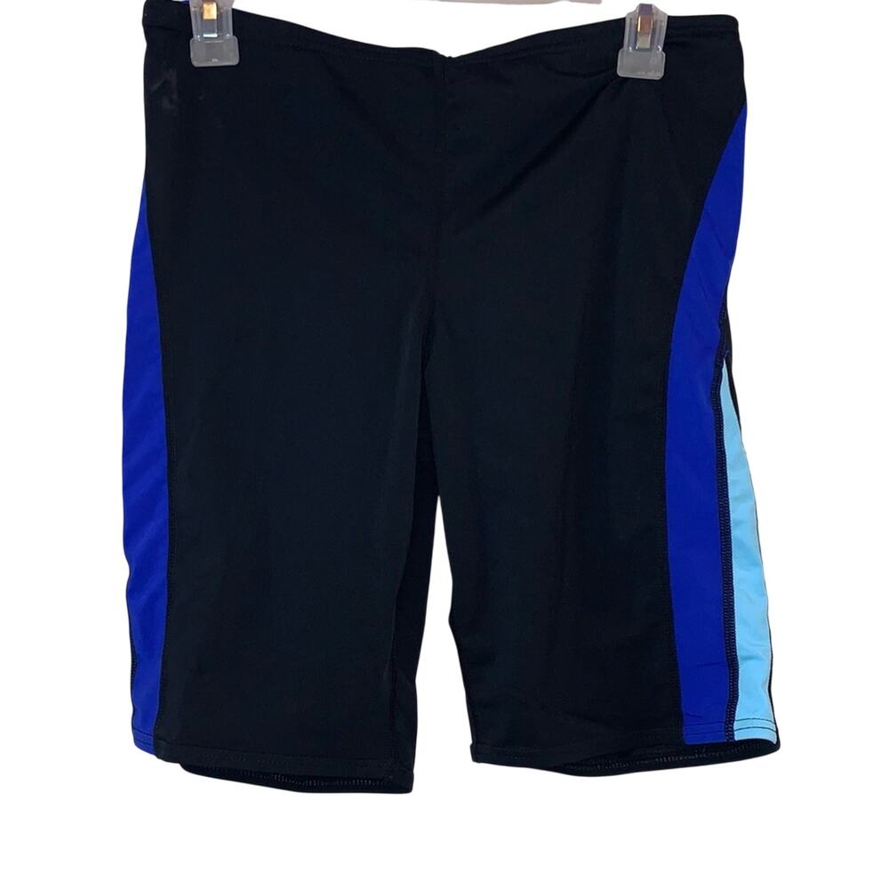 Speedo Endurance Jammer‎ Swim Shorts Size 32 NWT Black Blue Competitive Swimwear